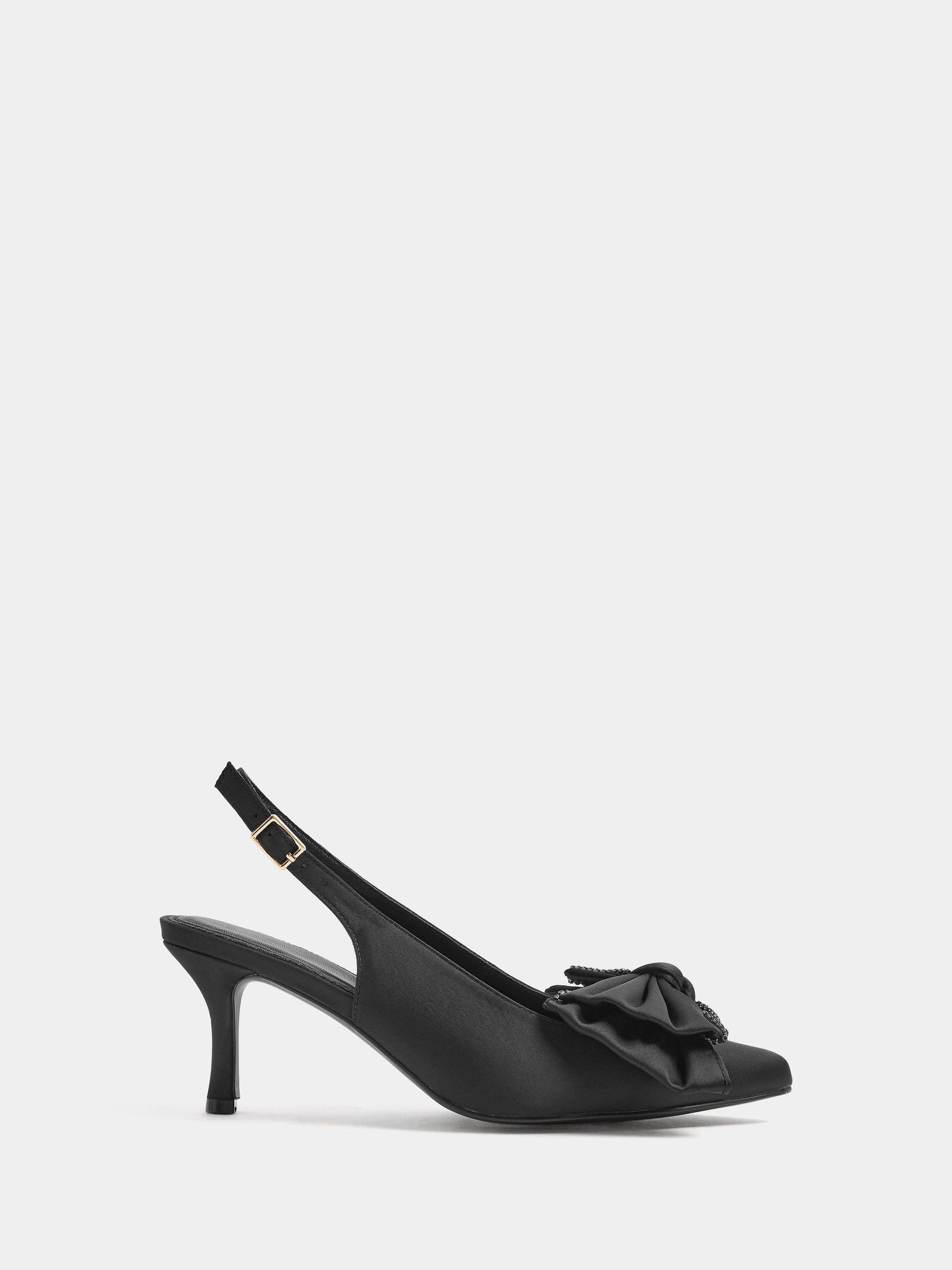 Yours Curve Women's Black Almond Toe Block Heel Ankle Boots
