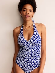 Boden Blue Levanzo Ruched Halter Swimsuit - Image 2 of 7