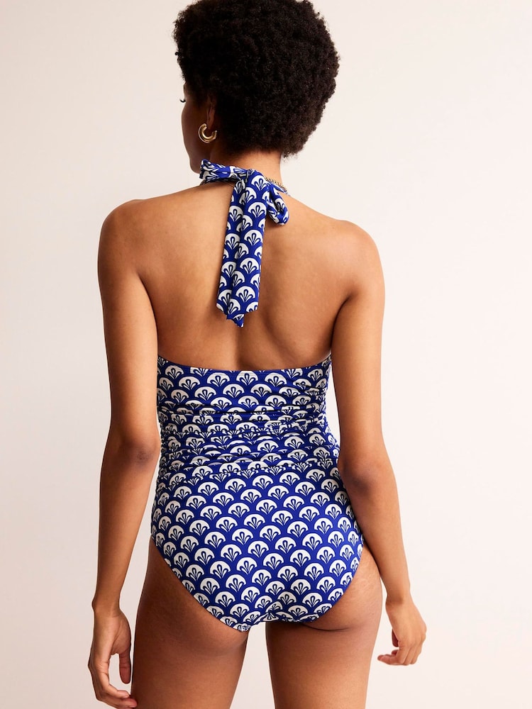 Boden Blue Levanzo Ruched Halter Swimsuit - Image 3 of 7