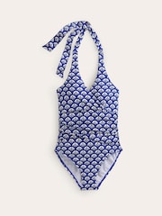 Boden Blue Levanzo Ruched Halter Swimsuit - Image 6 of 7