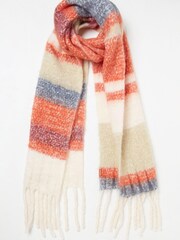 FatFace Red Suzie Stripe Scarf - Image 1 of 2