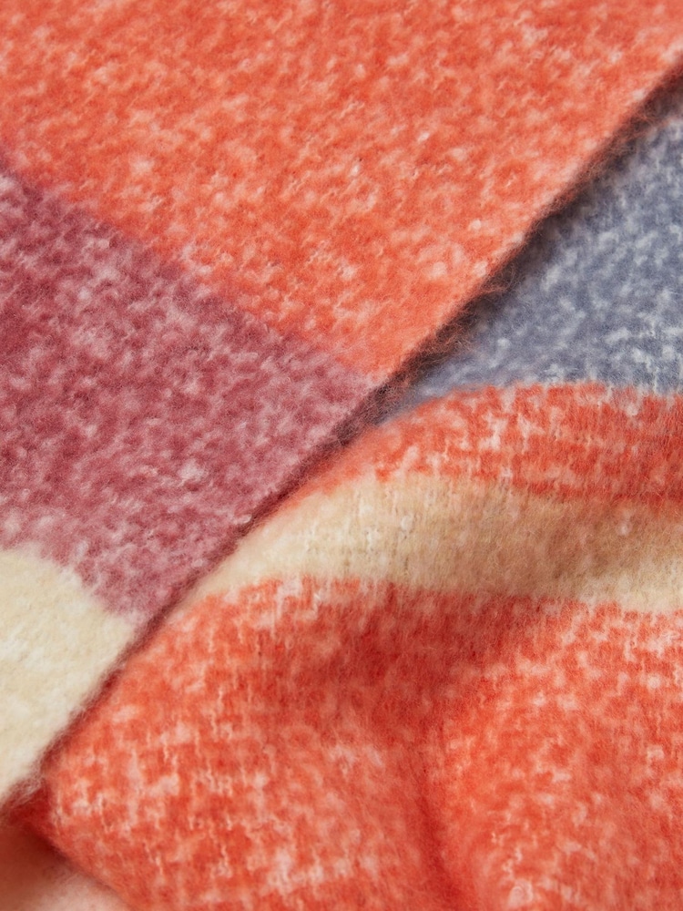 FatFace Red Suzie Stripe Scarf - Image 2 of 2