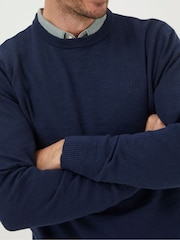 FatFace Braunton Blue Crew Jumper - Image 3 of 5