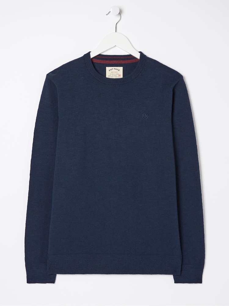 FatFace Braunton Blue Crew Jumper - Image 5 of 5