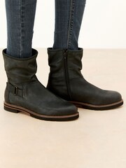Black Regular/Wide Fit Forever Comfort® Leather Weekend Ankle Boots - Image 1 of 6