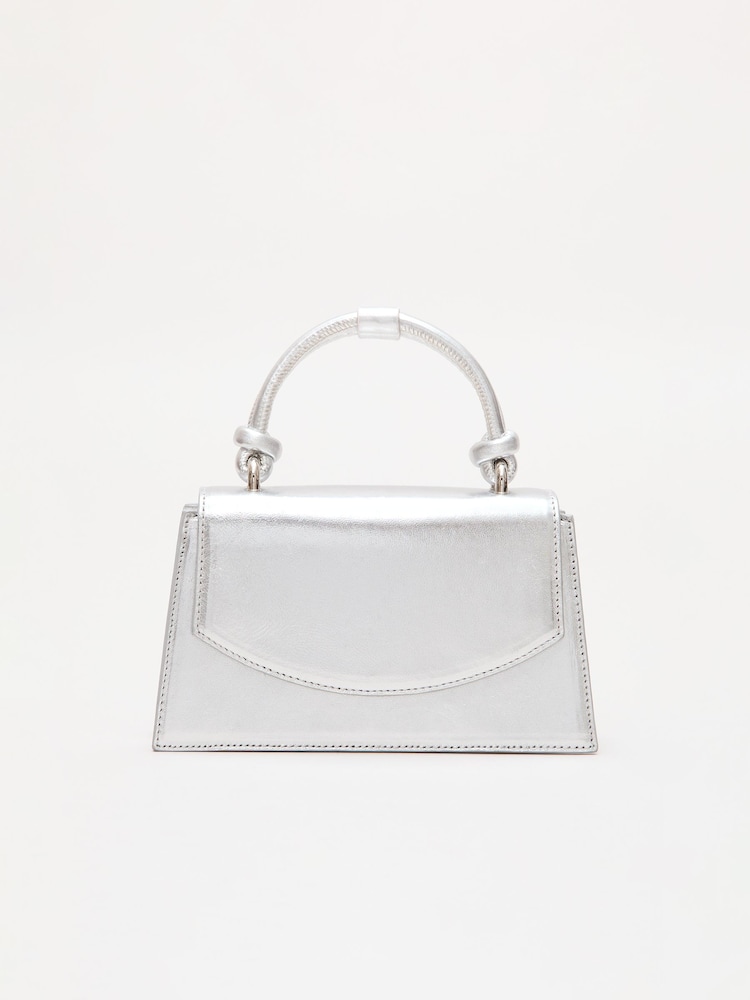Phase Eight Silver Top Handle Clutch - Image 1 of 6