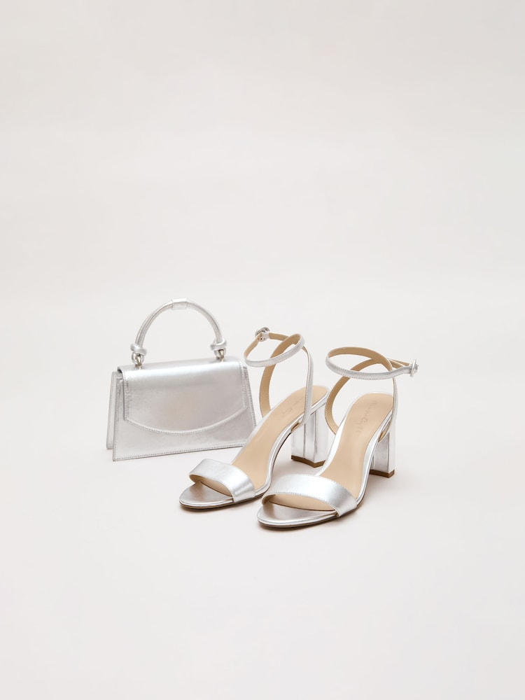 Phase Eight Silver Top Handle Clutch - Image 2 of 6