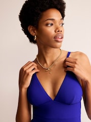 Boden Purple/blue Arezzo V-Neck Panel Swimsuit - Image 4 of 6