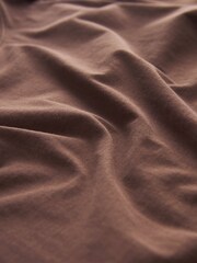 Brown Mid Chocolate Regular Fit Essential Crew Neck T-Shirt - Image 7 of 7