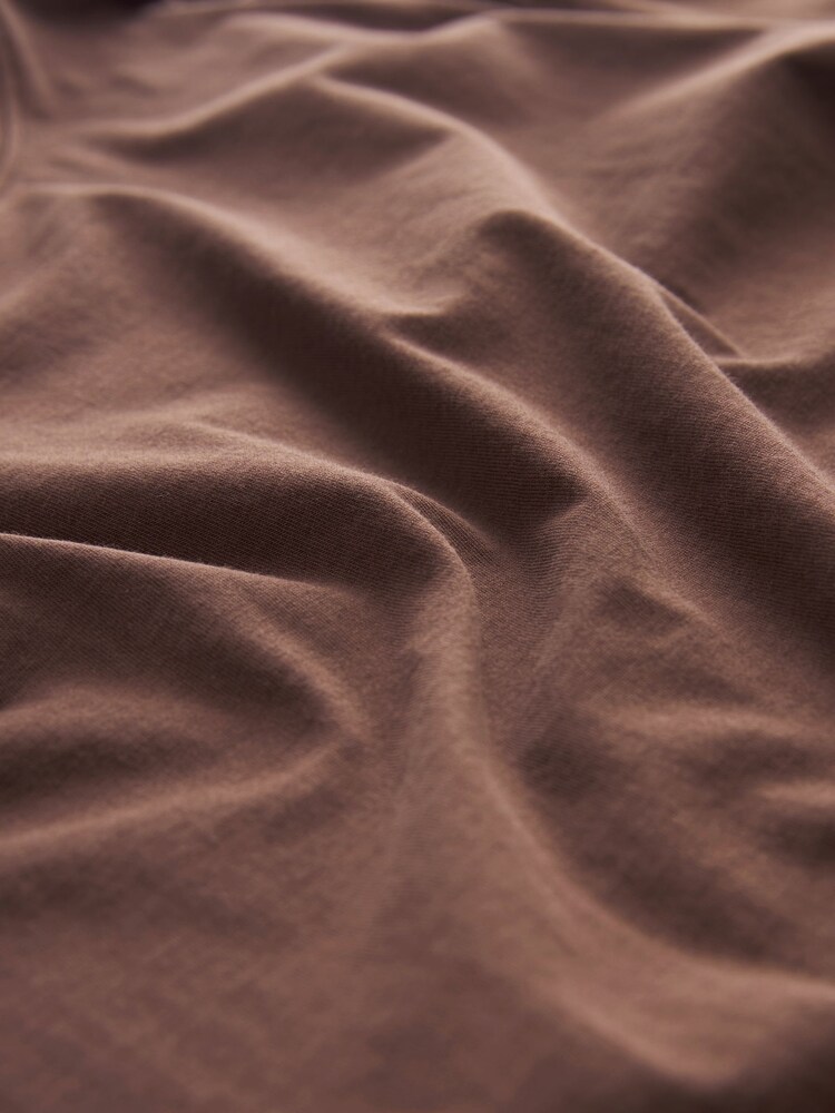 Brown Mid Chocolate Regular Fit Essential Crew Neck T-Shirt - Image 7 of 7