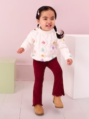 JoJo Maman Bébé Cream 100% Cotton Jumper - Image 2 of 6