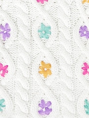 JoJo Maman Bébé Cream 100% Cotton Jumper - Image 6 of 6