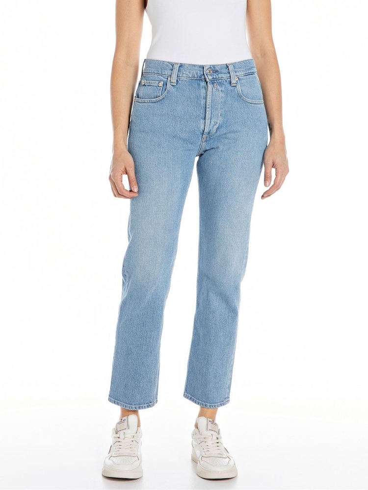 Replay Light Blue Denim Maijke Straight Fit Jeans - Image 1 of 3