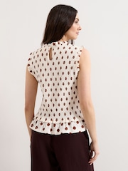 Phase Eight Cream Lenora Spot Top - Image 2 of 7