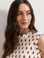 Phase Eight Cream Lenora Spot Top - Image 3 of 7