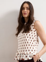 Phase Eight Cream Lenora Spot Top - Image 6 of 7