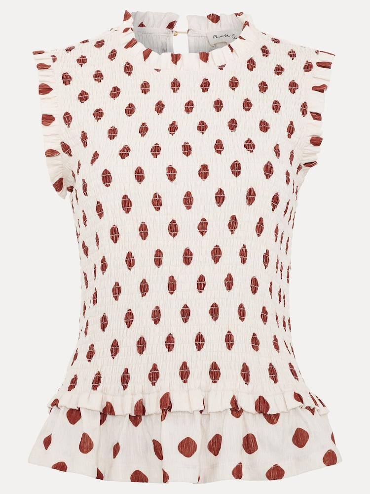 Phase Eight Cream Lenora Spot Top - Image 7 of 7 Phase Eight Cream Lenora Spot Top - Image 7 of 7