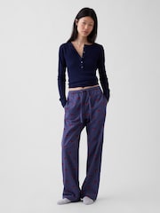 Gap Navy Christmas Truck Matching Family Flannel Pyjama Bottoms - Image 4 of 5