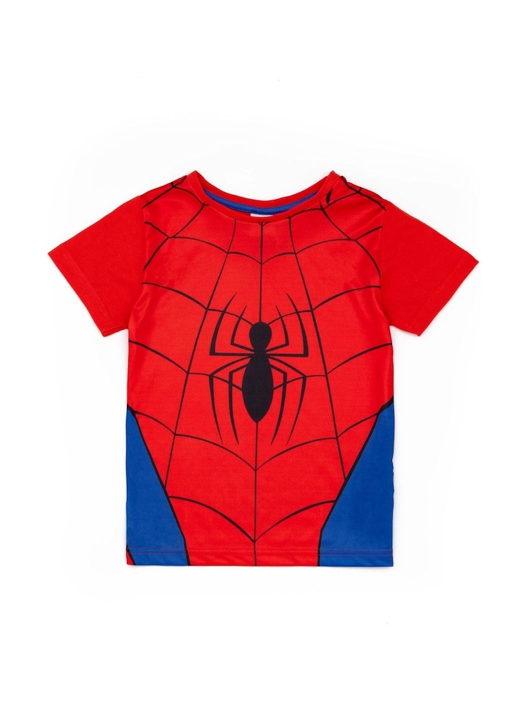 Vanilla Underground Blue Spiderman Vanilla Underground Boys Blue Licensing Short 100% Cotton Pyjamas - Image 2 of 5