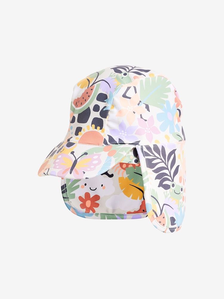 Orange Scandi Animals Swim Legionnaire Hat (3mths-10yrs) - Image 4 of 5