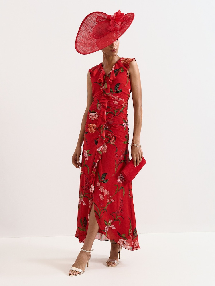 Phase Eight Red Mae Floral Maxi Dress - Image 1 of 7 Phase Eight Red Mae Floral Maxi Dress - Image 1 of 7