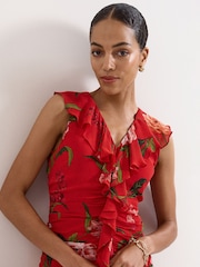 Phase Eight Red Mae Floral Maxi Dress - Image 4 of 7