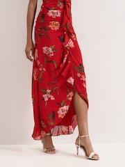 Phase Eight Red Mae Floral Maxi Dress - Image 5 of 7