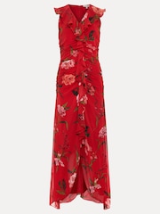 Phase Eight Red Mae Floral Maxi Dress - Image 7 of 7