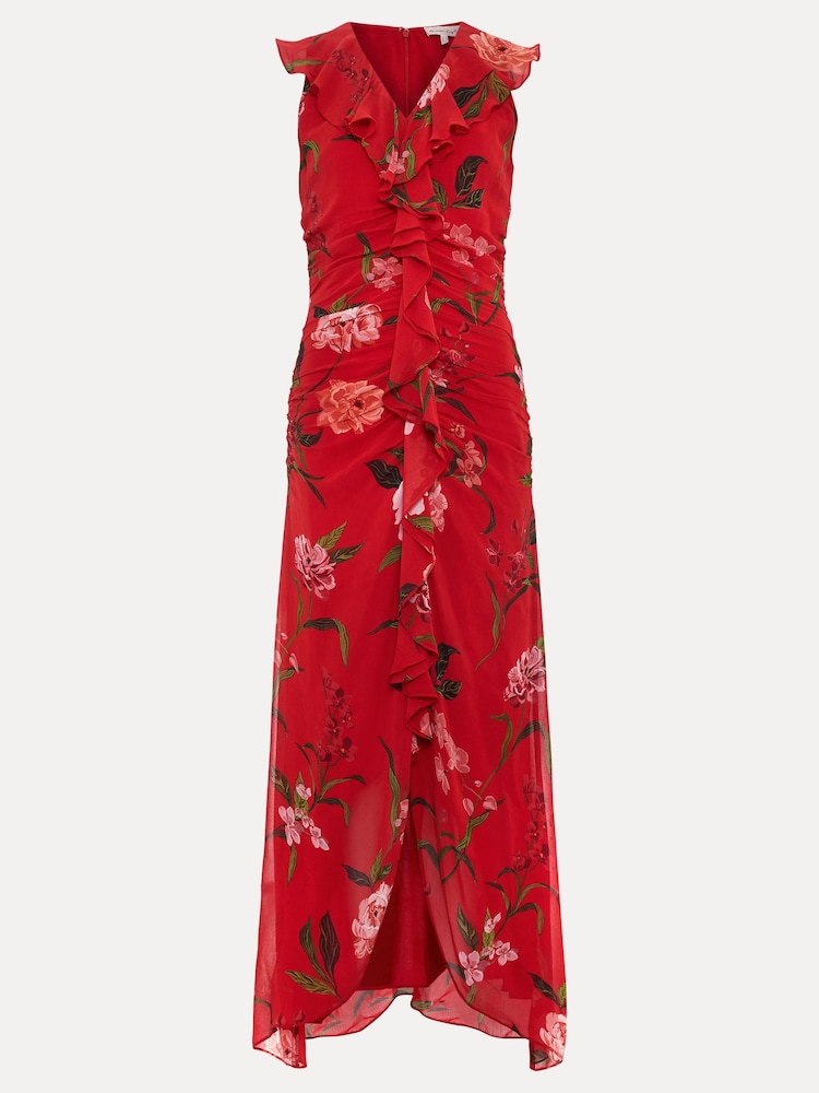 Phase Eight Red Mae Floral Maxi Dress - Image 7 of 7 Phase Eight Red Mae Floral Maxi Dress - Image 7 of 7