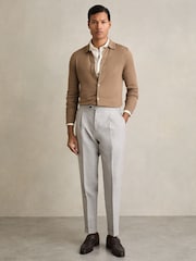 Camel - Reiss z gumbi iz merino volne Forbes - Slika 3 iz 5