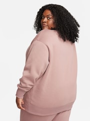 Nike Brown Oversized Curve Crew Sweatshirt - Image 3 of 6