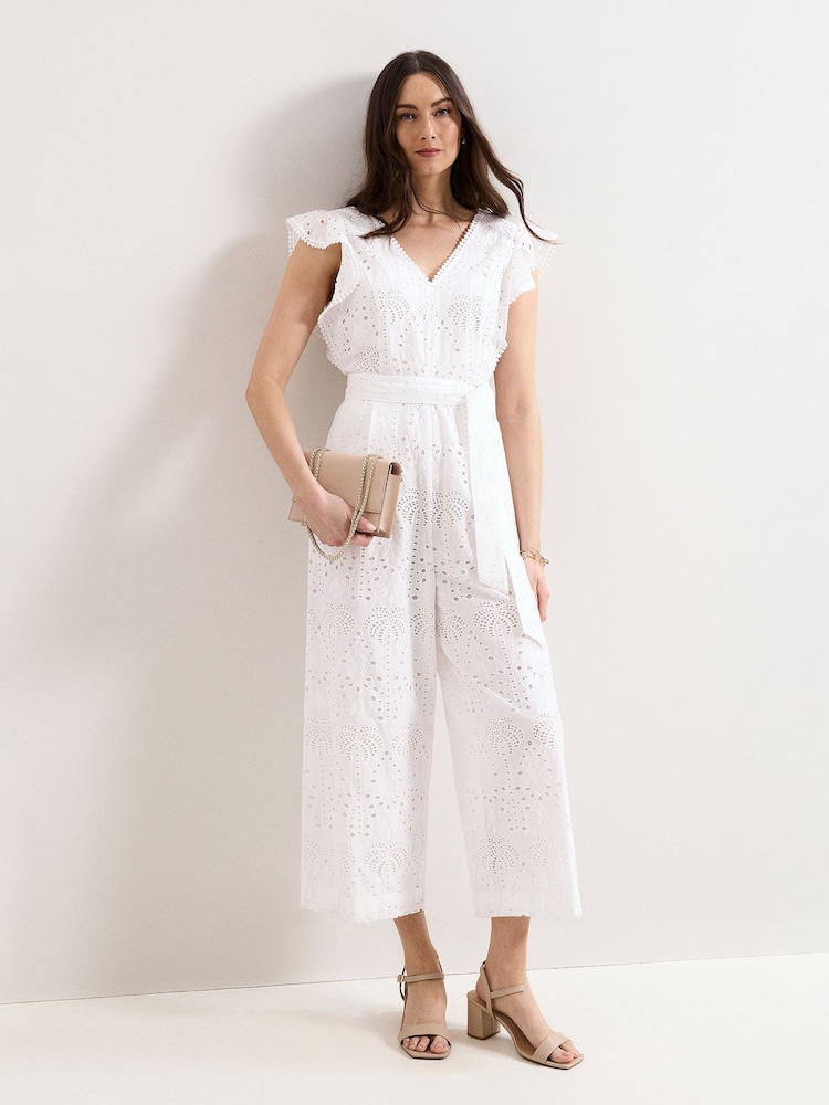 Phase Eight White Talulah Jumpsuit - Image 1 of 7 Phase Eight White Talulah Jumpsuit - Image 1 of 7