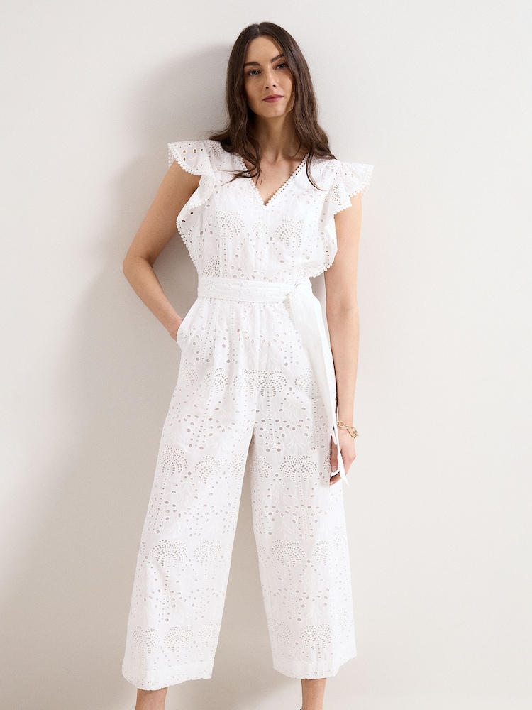 Phase Eight White Talulah Jumpsuit - Image 2 of 7 Phase Eight White Talulah Jumpsuit - Image 2 of 7
