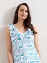 Phase Eight Blue Rhona Linen Top - Image 3 of 5