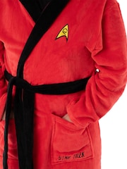 Vanilla Underground Red Star Trek Adult Dressing Gown - Image 5 of 5