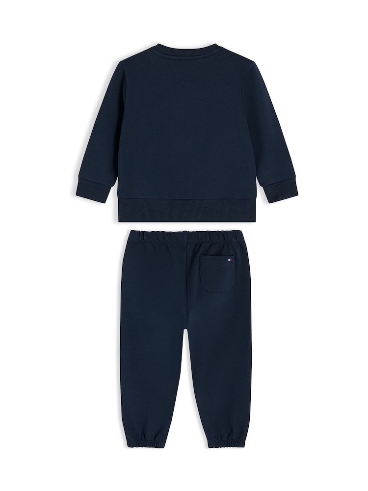 Tommy Hilfiger Blue Rope Logo Sweatshirt And Joggers Set - Image 2 of 3 Tommy Hilfiger Blue Rope Logo Sweatshirt And Joggers Set - Image 2 of 3