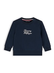Tommy Hilfiger Blue Rope Logo Sweatshirt And Joggers Set - Image 3 of 3
