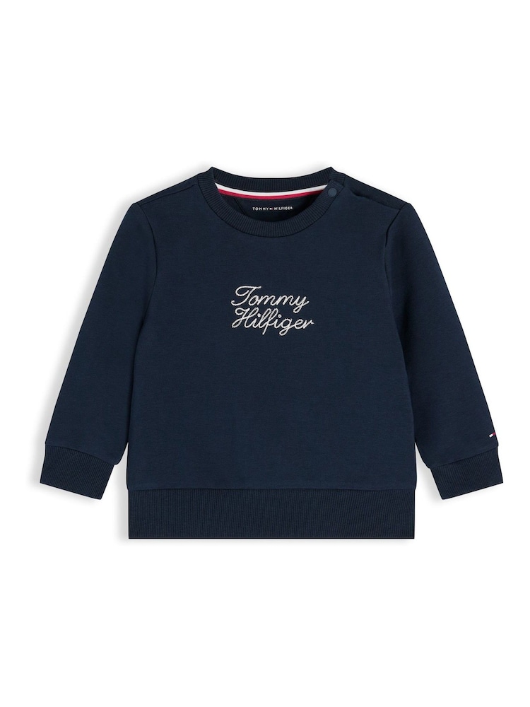 Tommy Hilfiger Blue Rope Logo Sweatshirt And Joggers Set - Image 3 of 3 Tommy Hilfiger Blue Rope Logo Sweatshirt And Joggers Set - Image 3 of 3