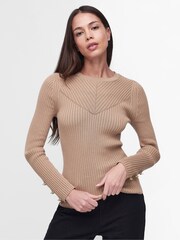 Barbour® International Metor Chevron Rib Knitted Jumper - Image 1 of 8