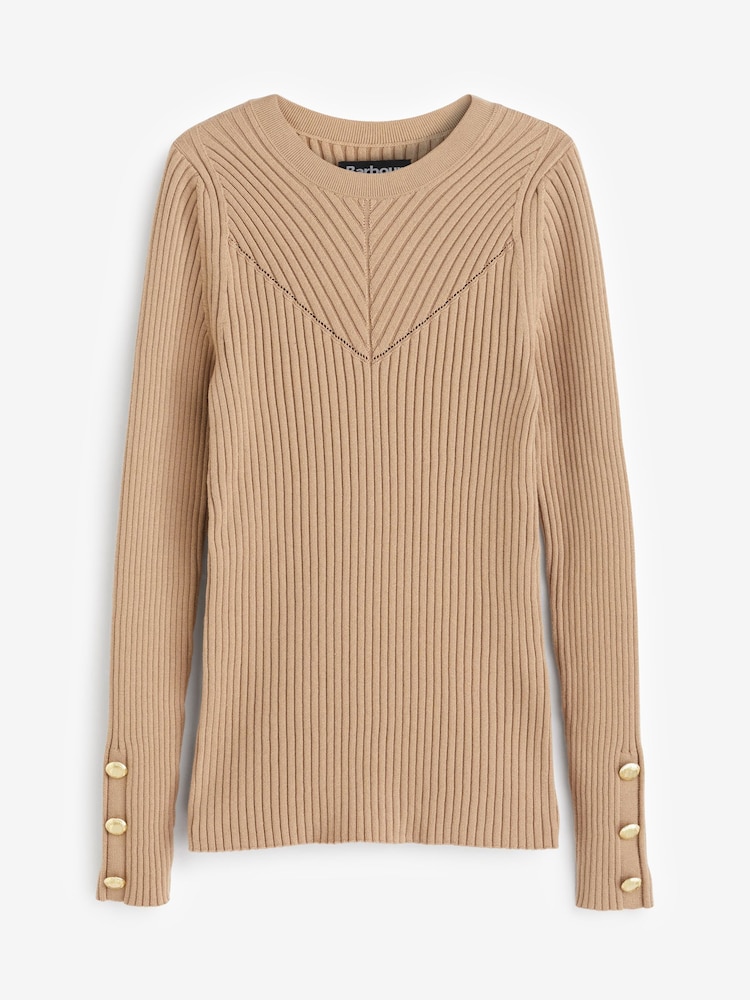 Barbour® International Metor Chevron Rib Knitted Jumper - Image 8 of 8