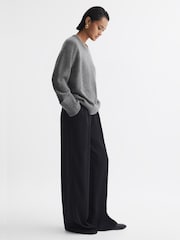 Reiss Charcoal Laura Wool-Cashmere Casual Fit Jumper - Image 4 of 6
