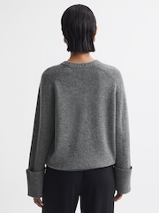 Reiss Charcoal Laura Wool-Cashmere Casual Fit Jumper - Image 5 of 6