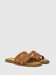 Schuh Tierney Leather Sliders - Image 2 of 4