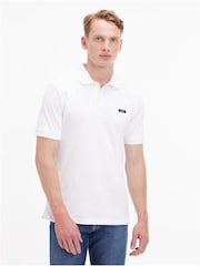 Calvin Klein White Slim Stretch Pique Polo Shirt - Image 1 of 6