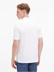Calvin Klein White Slim Stretch Pique Polo Shirt - Image 2 of 6