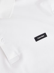 Calvin Klein White Slim Stretch Pique Polo Shirt - Image 6 of 6
