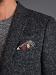 Charcoal Grey Signature Harris Tweed British Wool Blazer - Image 5 of 9