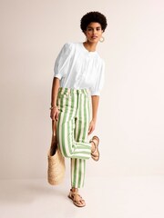 Boden White Ada 100% Linen Top - Image 3 of 6