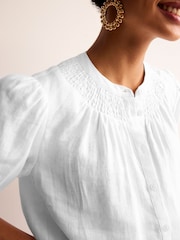 Boden White Ada 100% Linen Top - Image 5 of 6