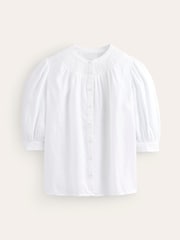 Boden White Ada 100% Linen Top - Image 6 of 6